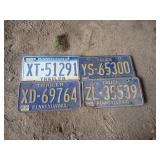 4 Pennsylvania Commercial License Plates, 2000s
