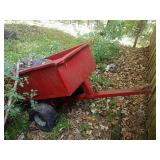 Red Utility Trailer With Black Plastic Liner