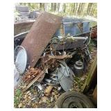 Scrap Metal Lot With Barrels And Mesh