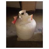 Empty White Propane Cylinder Tank