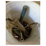 Hand Tools and Sockets in White Bucket