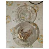 Two Glass Dishes With Animal Bones Assortment