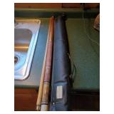 Two-Piece Pool Stick with Carrying Case