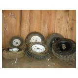 6 Assorted Utility Cart Wheels