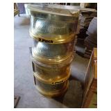 2 Pack Swirl Glass Ceiling Fixtures Brass