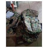 Camo Pattern Padded Seat and Back Covers Lot