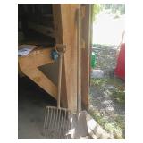 Garden Shovel and Pitchfork Set, Wood Handles