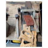 Hand Tools Lot With Saw, Hammers, Misc