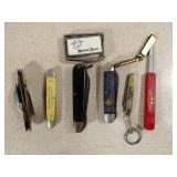 Vintage Pocket Knife Collection With Dairy Money C