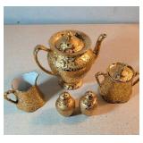 Dixon Art Studios 22kt Gold Tea Set, 5pcs