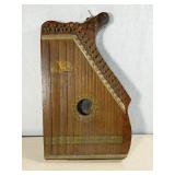 Antique Zither Harp String Musical Instrument