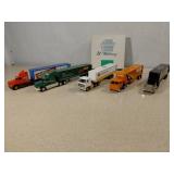 6 Winross Diecast Semi Trucks with Trailers