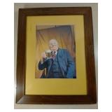 Framed Portrait of Man Holding Beer Mug
