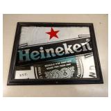 Heineken Framed Mirror Sign with Red Star Logo