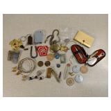 Vintage Jewelry, Money Clips, Badges & Ephemera Lo