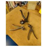 Vintage E.G. Staubus Ear Tag Pliers Lot of 3