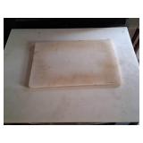 Two Plastic Cutting Boards, White and Off-White