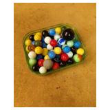 48 Vintage Glass Marbles