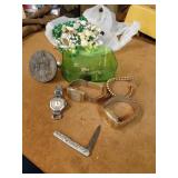 Vintage Watch Lot w/ Pocket Knife & Costume Jewelr