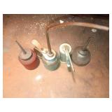 4 Vintage Metal Oil Cans