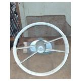 Vintage Boat Steering Wheel with Mount