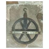 Large Cast Iron Pulley Block With Hook