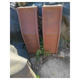 Heavy Steel Ramps with Rusted Finish