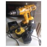 DeWalt Cordless Drills, Batteries, Charger, Untest