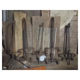Five Vintage Heavy-Duty Metal Jack Stands