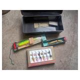 Sears Tackle Box With Lures and Spinners