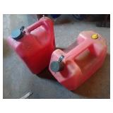2 Red Plastic Gasoline Fuel Cans Blitz