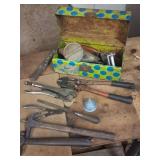 Hand Tools Lot With Metal Toolbox