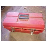 Tuff-Box Red Tool Box With Assorted Tools