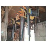 Eight Assorted Bar and Quick-Grip Clamps
