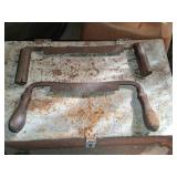 Two Vintage Wood Handle Draw Knives