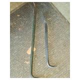 Two Steel Crow Bars, Different Sizes
