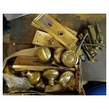 Metal Door Knobs, Plates, and Hardware Lot