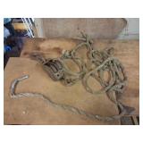 Vintage Double Pulley Block and Tackle