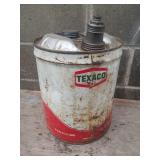 Texaco 5 Gallon Metal Oil Can with Spouts