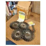 4 Weiler 4' Wire Wheel Brushes With Arbor