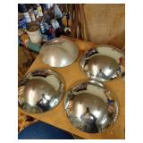 4 Vintage Chrome Hubcaps