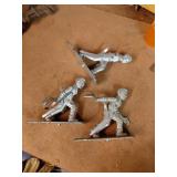 Vintage Metal Bowling Men Figures Set of 3