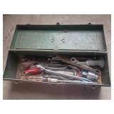 Metal Toolbox With Assorted Hand Tools