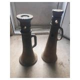 Pair Simplex Mechanical Screw Jacks, Cast Iron