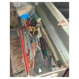 Metal Toolbox With Mixed Hand Tools