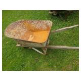 Steel Wheelbarrow with Wooden Handles