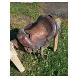 14" Tooled Leather Western Saddle