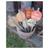 Apple Orchard Metal Row Signs Lot