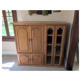 Oak Entertainment Center Cabinet