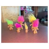 Six Troll Dolls, Mixed Hair